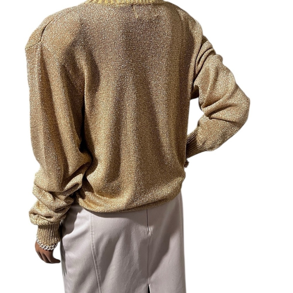 Gold Turtleneck Sweater Westbound style Chic and Y2K Vibes. Excellent C ☑️ - Picture 7 of 10
